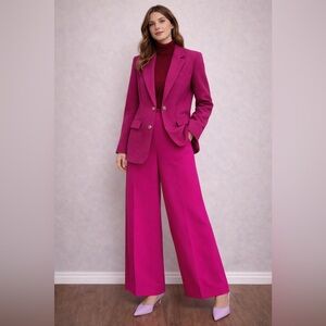 Banana Republic Vibrant Pink Wide Leg Pants